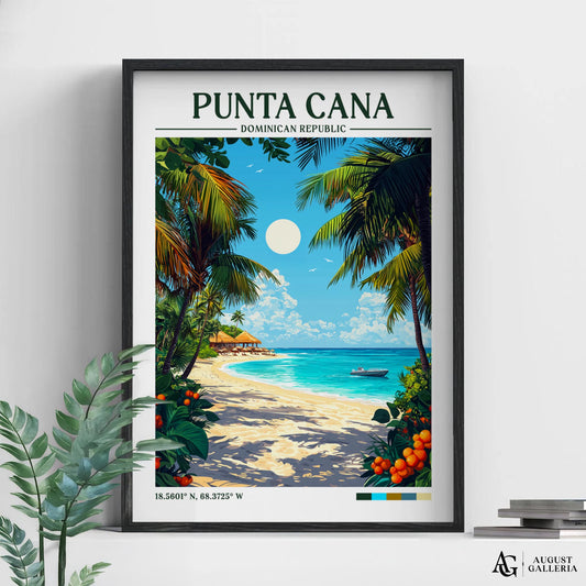 Punta Cana Retro Travel Print
