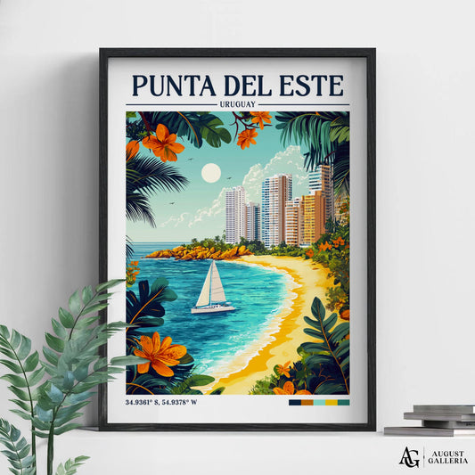 Punta del Este Retro Travel Print