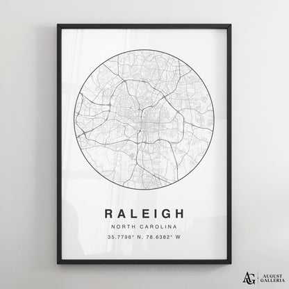 Raleigh Minimalist Map