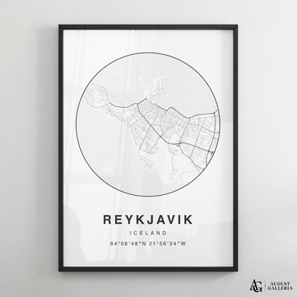 Reykjavik Minimalist Map