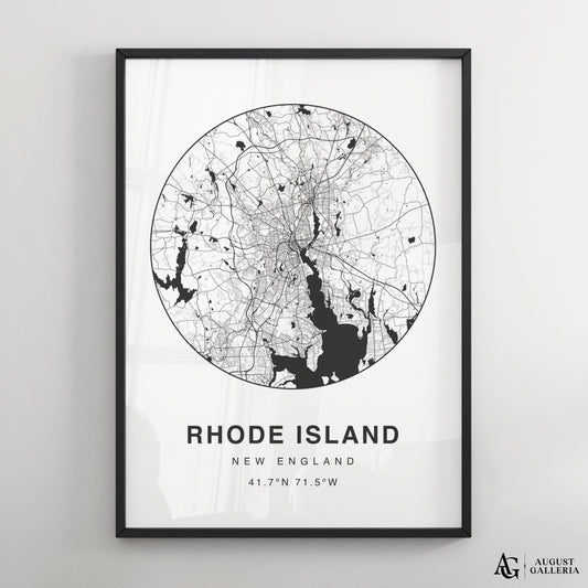 Rhode Island Minimalist Map
