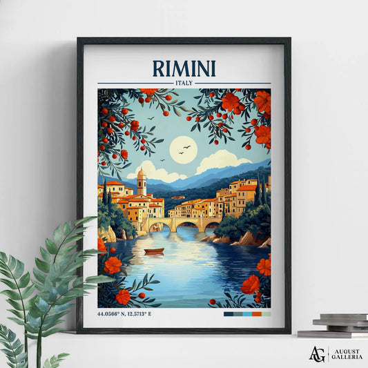 Rimini Italy Retro Travel Print