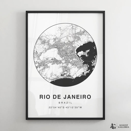 Rio de Janeiro Minimalist Map