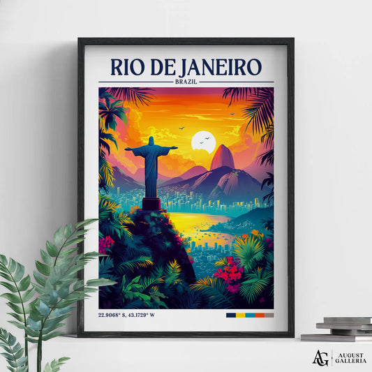 Rio de Janeiro Retro Travel Print