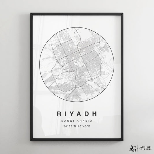 Riyadh Minimalist Map