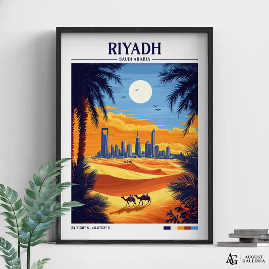 Riyadh Retro Travel Print