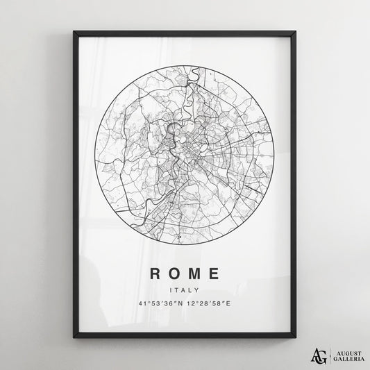 Rome Minimalist Map