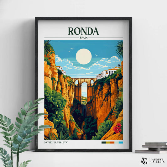Ronda Spain Retro Travel Print