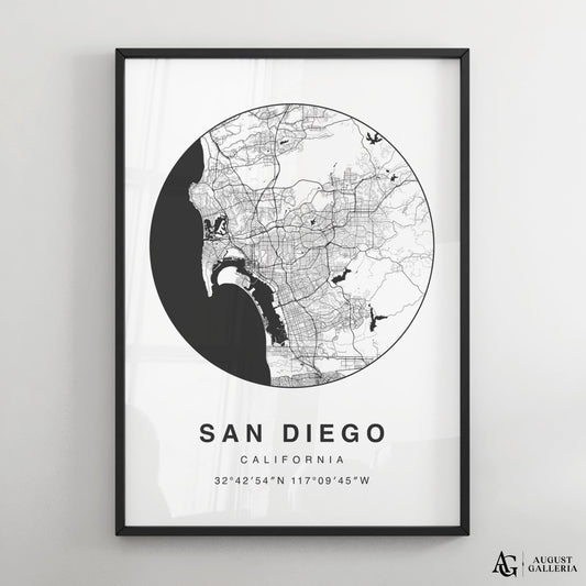 San Diego Minimalist Map