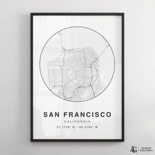 San Francisco Minimalist Map