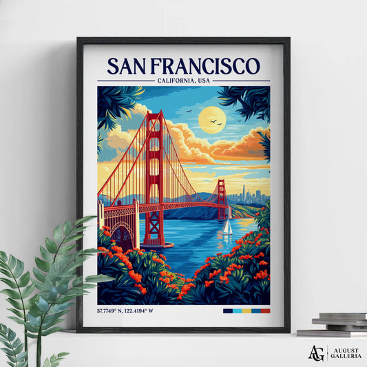 San Francisco Retro Travel Print