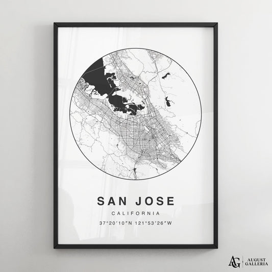 San Jose Minimalist Map