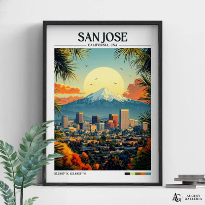 San Jose Retro Travel Print