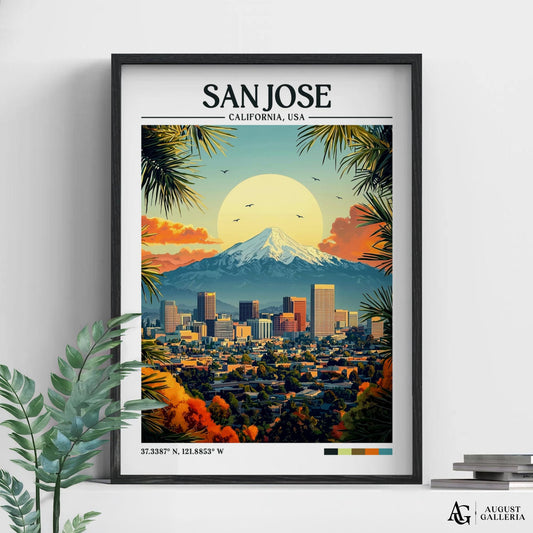 San Jose Retro Travel Print