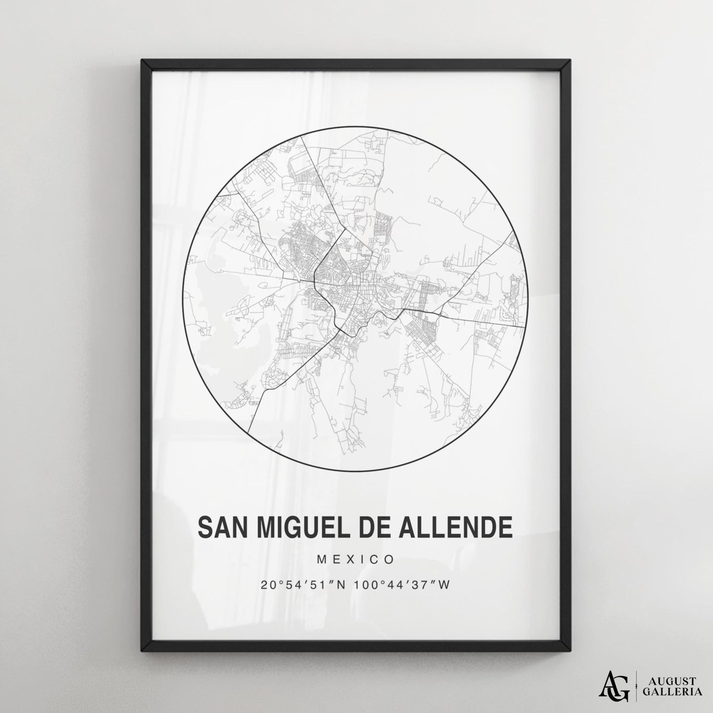 San Miguel de Allende Minimalist Map