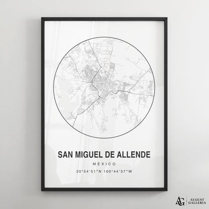 San Miguel de Allende Minimalist Map