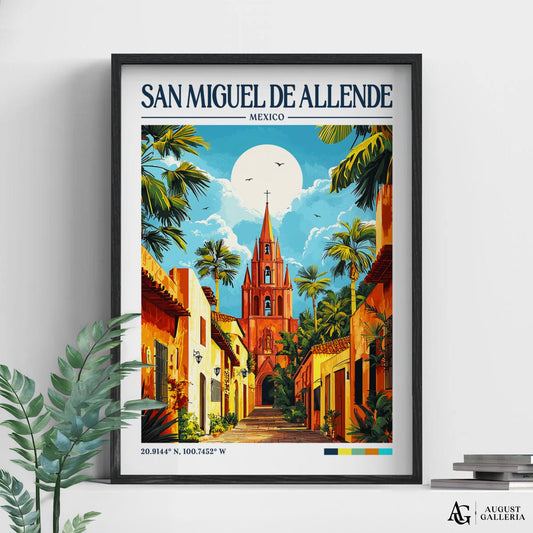 San Miguel de Allende Retro Travel Print