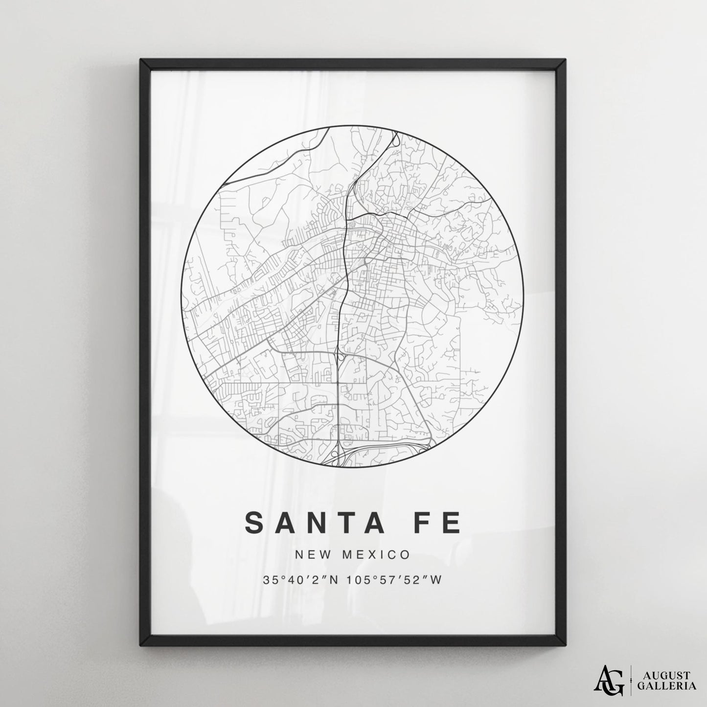 Santa Fe Minimalist Map