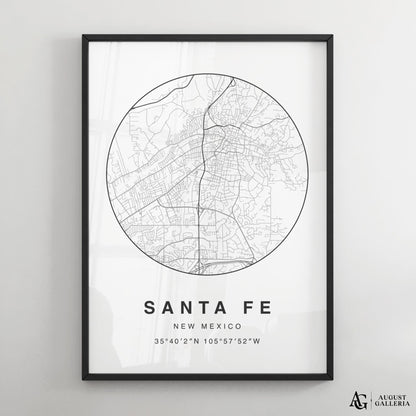 Santa Fe Minimalist Map