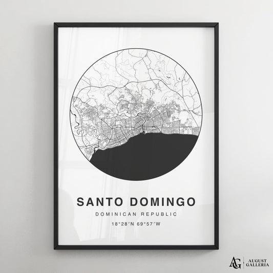 Santo Domingo Minimalist Map