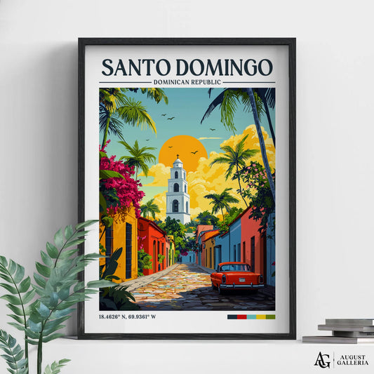 Santo Domingo Retro Travel Print