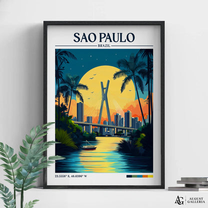 São Paulo Retro Travel Print