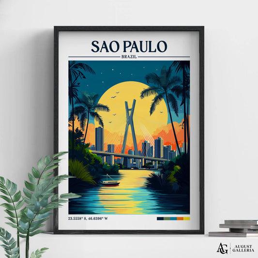São Paulo Retro Travel Print