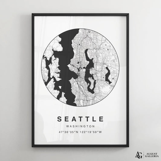 Seattle Minimalist Map