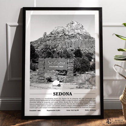 Sedona Black & White City Print