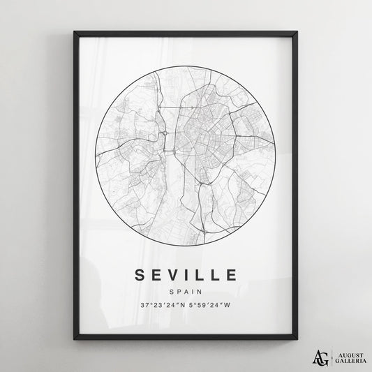 Seville Minimalist Map