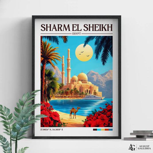 Sharm El Sheikh Retro Travel Print