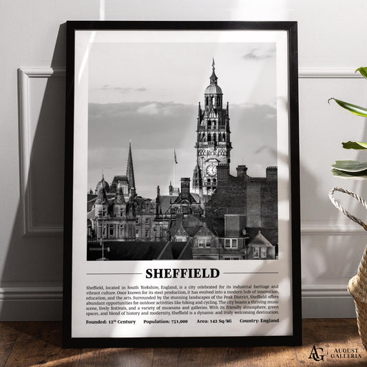 Sheffield Black & White City Print