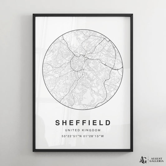 Sheffield Minimalist Map