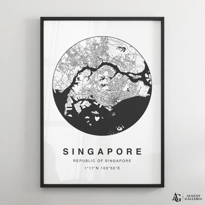 Singapore Minimalist Map
