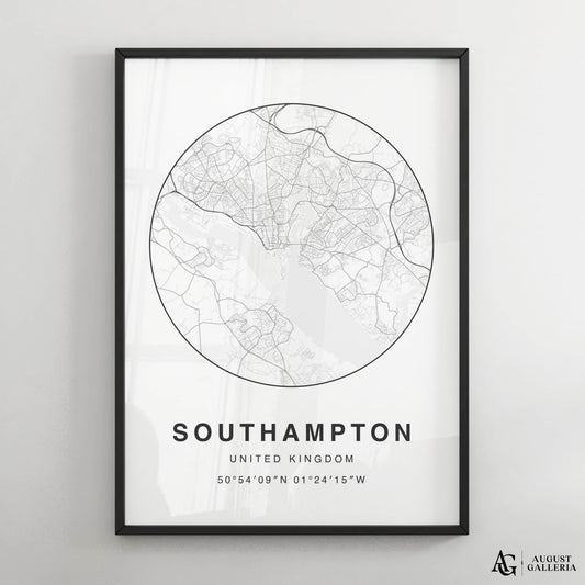 Southampton Minimalist Map
