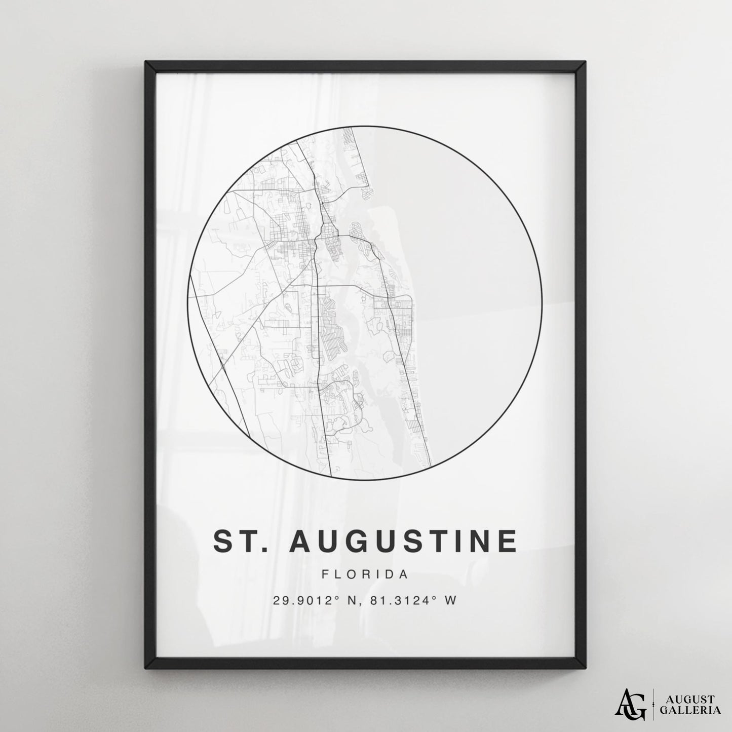 St. Augustine Minimalist Map