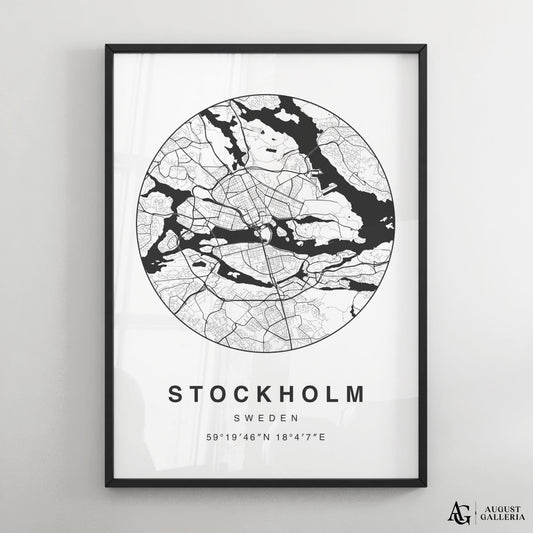 Stockholm Minimalist Map