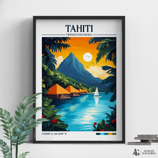 Tahiti Retro Travel Print