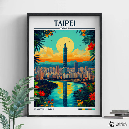 Taipei Retro Travel Print