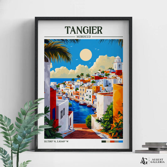 Tangier Morocco Retro Travel Print