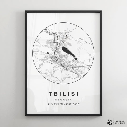 Tbilisi Minimalist Map