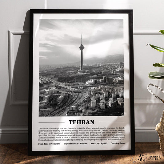 Tehran Black & White City Print