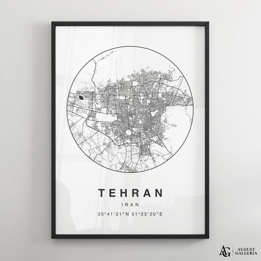 Tehran Minimalist Map