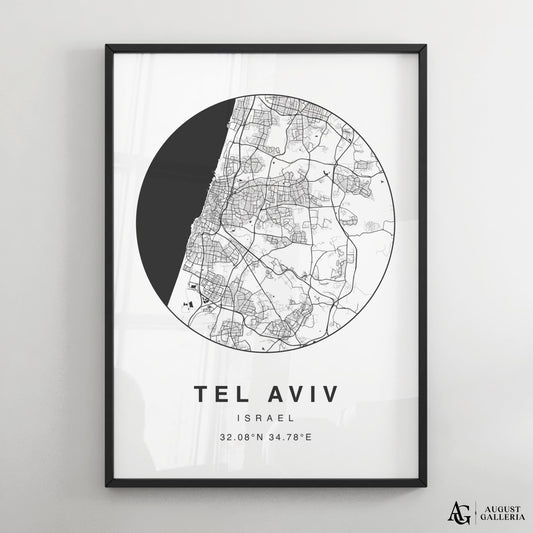 Tel Aviv Minimalist Map