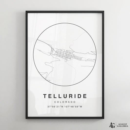 Telluride Minimalist Map