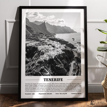 Tenerife Black & White City Print