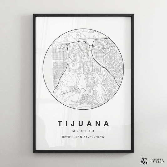 Tijuana Minimalist Map