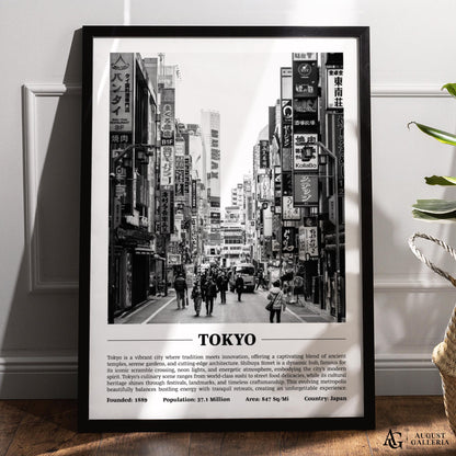 Tokyo Black & White City Print