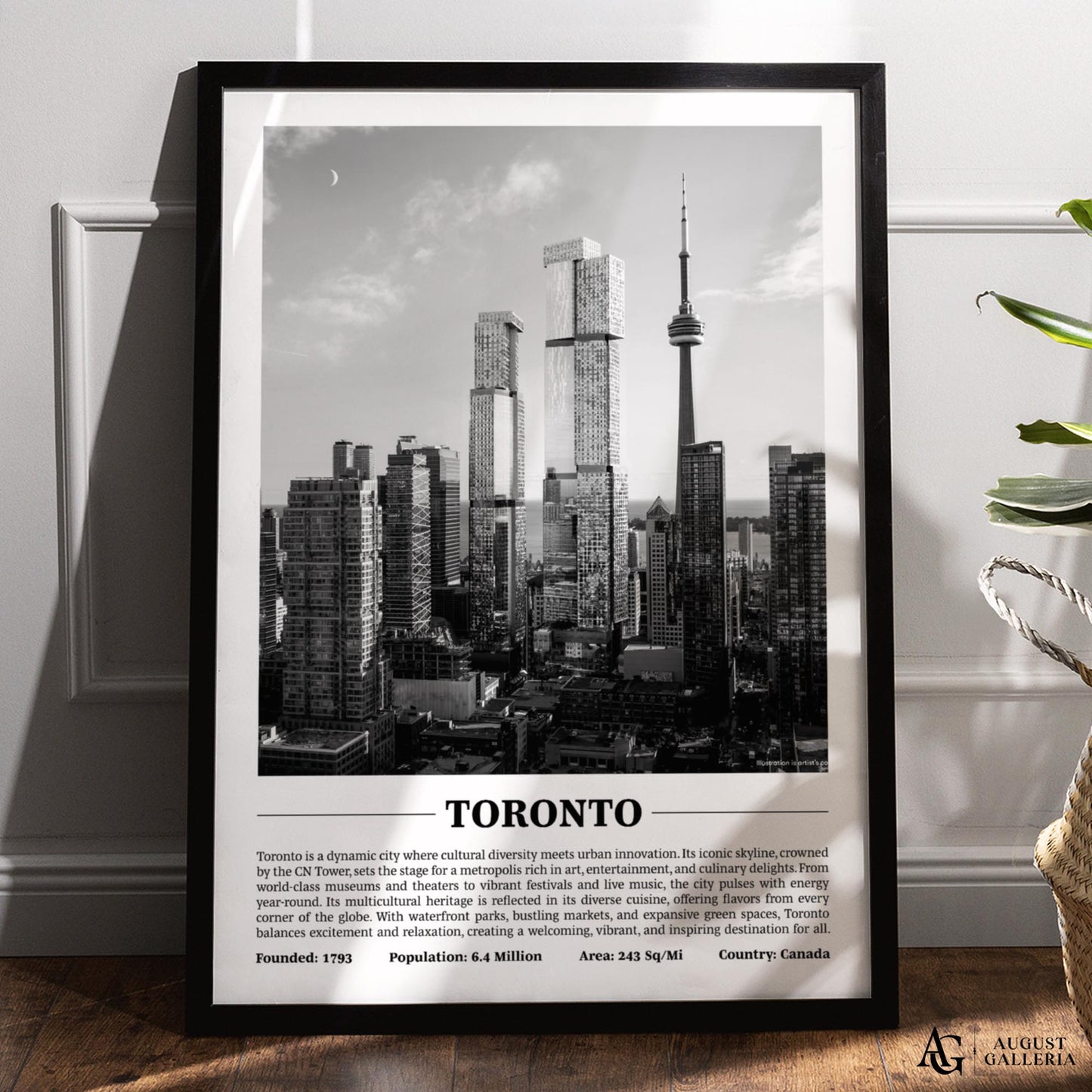 Toronto Black & White City Print