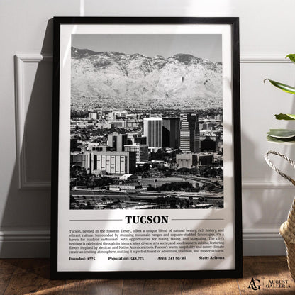 Tucson Black & White City Print